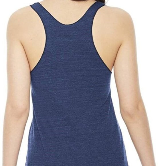 NWT AMERICAN APPAREL WOMEN'S TRIBLEND RACERBACK TANK TOP TRI-INDIGO SMALL - Picture 3 of 10